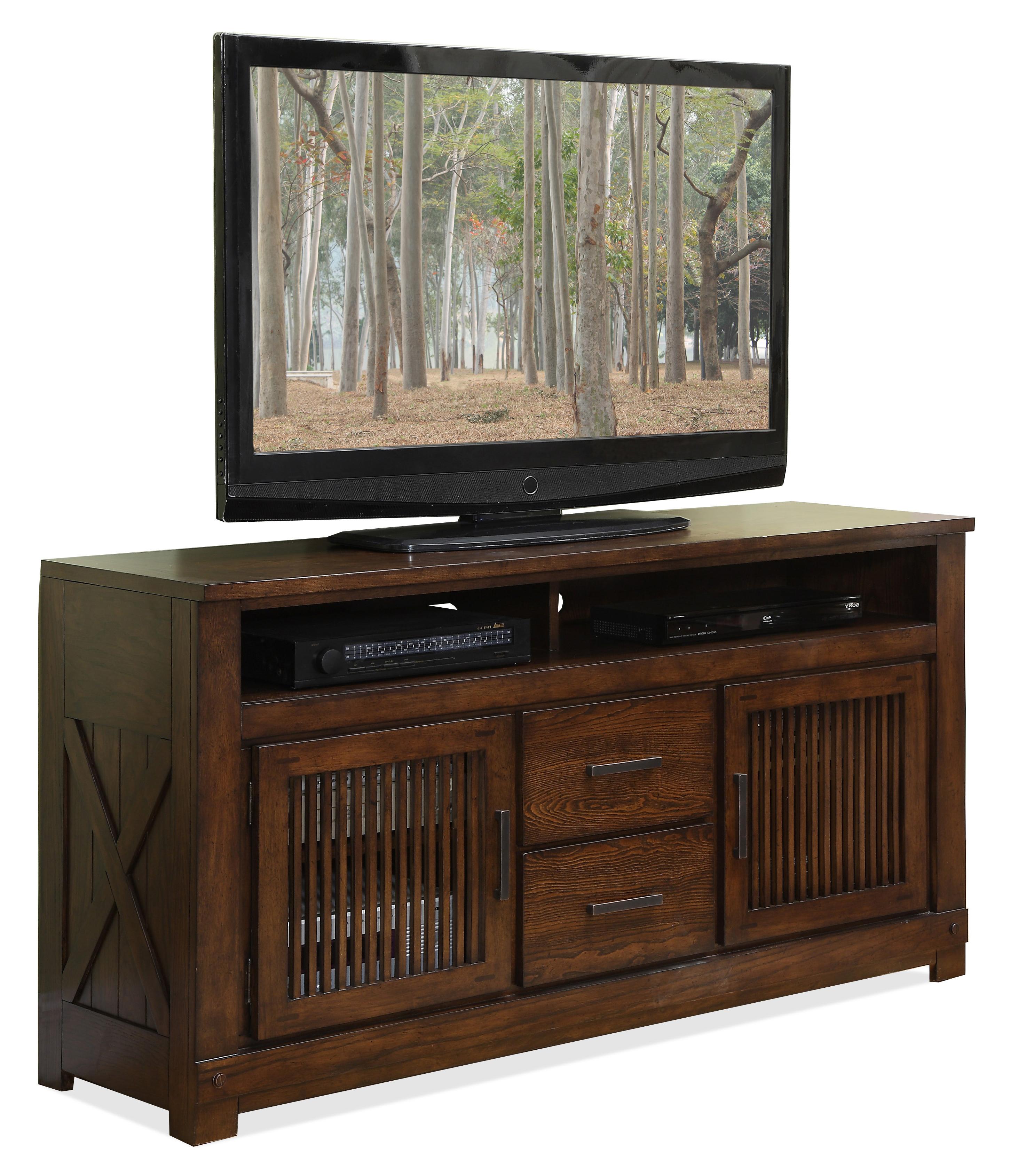 Riverside Furniture Windridge 2 Door TV Console with 2 Center Drawers